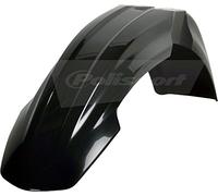 Polisport Guardabarros delantero 8551300001 réplica OEM plástico brillante negro para Yamaha