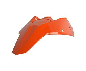 POLISPORT 8567900008 - Guardabarros Trasero + Paneles Laterales Resistentes y duraderos Compatible con Motocicletas KTM en Color Naranja
