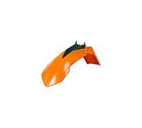POLISPORT 8571500016 - Guardabarros delantero réplica OEM fabricado en plástico brillante duradero y resistente compatible con motocicletas KTM en color naranja