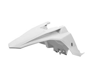 POLISPORT 8572300001 - Guardabarros trasero + paneles laterales resistentes y duraderos compatible con motocicletas KTM en color Blanco