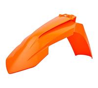 POLISPORT 8574200008 - Guardabarros delantero réplica OEM fabricado en plástico brillante duradero y resistente compatible con motocicletas KTM en color naranja