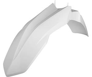 POLISPORT 8581300004 - Guardabarros delantero réplica OEM fabricado en plástico brillante duradero y resistente compatible con motocicletas GAS GAS en color blanco