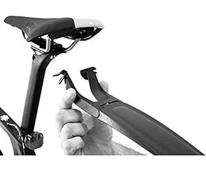 POLISPORT 8623700001 - Guardabarros Trasero S-Mud Modelo Largo Universal para Bicicletas Gravel y de Carretera con Ruedas de 28’’ en Color Negro