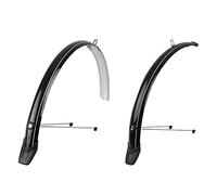Polisport 8628200001 - Guardabarros Delantero y Trasero Towny 2-Piezas para Bicicletas Trekking y urbanas con Ruedas de 28’’ en Color Negro