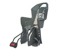 POLISPORT 8631400029 - Silla Trasera KOOLAH 29'' para Bicicleta con Ruedas de 26'' a 29'' Apta para niños con un Peso de 9 a 22Kg con Anclaje en el Cuadro en Color Gris carbón/Crema
