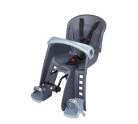 POLISPORT 8632600014 - Silla delantera BILBY JUNIOR+ FHT - VERSION 2023 para bicicleta con ruedas de 26'' a 29'' con anclaje en el cuadro en color Gris oscuro/Plata
