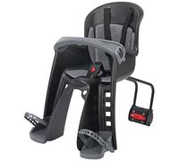 POLISPORT 8632800007 - Silla Delantera BILBY Junior FF para Bicicleta con Ruedas de 26'' a 29'' Apta para niños con un Peso de 9 a 15Kg con Anclaje en el Cuadro en Color Negro/Gris Oscuro