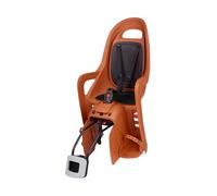 POLISPORT 8640700010 - Groovy Maxi RS Asiento Infantil para Bicicleta - Montaje Trasero, 9 Meses-6 Años, MAX 22 kg, Respaldo Reclinable 20º para Niños, Asiento Ajustable, Marrón Oscuro/Marrón