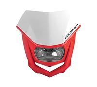 Polisport 8657400037 - Faro Delantero HALO de Polipropileno con lámpara de halógeno Compatible con Todos los Modelos de Motocross/Enduro en Color Blanco/Amarillo