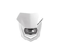 Polisport 8657400043 - Faro Delantero HALO de Polipropileno con lámpara de halógeno Compatible con Todos los Modelos de Motocross/Enduro en Color Blanco/Nardo Gris