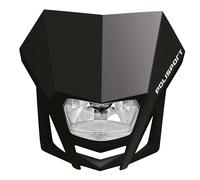 Polisport 8657600002 - Faro delantero LMX de polipropileno con lámpara de halógeno compatible con todos los modelos de motocross/enduro en color negro