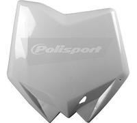 Polisport 8658200002 - Portanúmeros Frontal réplica OEM Fabricado en plástico Brillante Duradero y Resistente Compatible con Motocicletas Husqvarna en Color Blanco