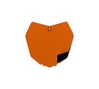 POLISPORT 8659100001 - Portanúmeros frontal réplica OEM fabricado en plástico brillante duradero y resistente compatible con motocicletas KTM en color naranja