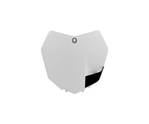 Polisport 8659100002 - Portanúmeros Frontal réplica OEM Fabricado en plástico Brillante Duradero y Resistente Compatible con Motocicletas KTM en Color Blanco
