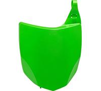 POLISPORT 8659200001 - Portanúmeros frontal réplica OEM fabricado en plástico brillante duradero y resistente compatible con motocicletas Kawasaki en color verde