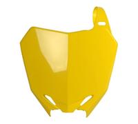 POLISPORT 8659300001 - Portanúmeros frontal réplica OEM fabricado en plástico brillante duradero y resistente compatible con motocicletas Suzuki en color amarillo