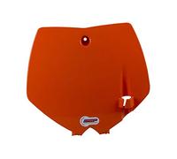 POLISPORT 8661600001 - Portanúmeros frontal réplica OEM fabricado en plástico brillante duradero y resistente compatible con motocicletas KTM en color naranja
