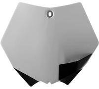 POLISPORT 8664400007 - Portanúmeros frontal réplica OEM fabricado en plástico brillante duradero y resistente compatible con motocicletas KTM en color blanco