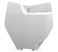 POLISPORT 8664900002 - Portanúmeros frontal réplica OEM fabricado en plástico brillante duradero y resistente compatible con motocicletas Kawasaki en color blanco