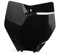POLISPORT 8664900003 - Portanúmeros frontal réplica OEM fabricado en plástico brillante duradero y resistente compatible con motocicletas KTM en color negro