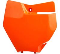 Polisport 8664900006 - Portanúmeros Frontal réplica OEM Fabricado en plástico Brillante Duradero y Resistente Compatible con Motocicletas KTM en Color Naranja Fluor