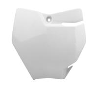 POLISPORT 8665700001 - Portanúmeros frontal réplica OEM fabricado en plástico brillante duradero y resistente compatible con motocicletas Kawasaki en color blanco