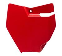 POLISPORT 8665700002 - Portanúmeros Frontal réplica OEM Fabricado en plástico Brillante Duradero y Resistente Compatible con Motocicletas Honda en Color Rojo