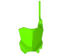 POLISPORT 8665900010 - Portanúmeros frontal réplica OEM fabricado en plástico brillante duradero y resistente compatible con motocicletas Kawasaki en color verde