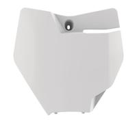 POLISPORT 8666200001 - Portanúmeros Frontal réplica OEM Fabricado en plástico Brillante Duradero y Resistente Compatible con Motocicletas KTM en Color Blanco