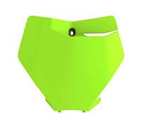 Polisport 8666400004 - Portanúmeros Frontal réplica OEM Fabricado en plástico Brillante Duradero y Resistente Compatible con Motocicletas KTM en Color Amarillo Fluor