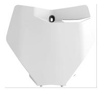 POLISPORT 8666400008 - Portanúmeros frontal réplica OEM fabricado en plástico brillante duradero y resistente compatible con motocicletas KTM en color blanco