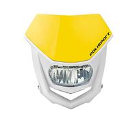 Polisport 8667100003 - Faro delantero HALO de polipropileno con lámpara LED compatible con todos los modelos de motocross/enduro en color blanco/amarillo