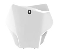 POLISPORT 8668100004 - Portanúmeros Frontal réplica OEM Fabricado en plástico Brillante Duradero y Resistente Compatible con Motocicletas Gas Gas en Color Blanco