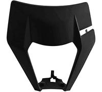 POLISPORT 8668600003 - Máscara de remodelación de faro resistente y duradera compatible con motocicletas KTM en color Negro