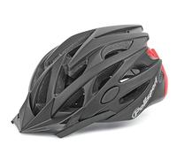 POLISPORT 8739100013 - Casco Twig Bicicleta Hombres y Mujeres Ajustable Talla M (55-58cm) con Visera Desmontable y certificación CE en Color Negro/Rojo-Mate
