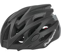 POLISPORT 8739100026 - Casco Twig Bicicleta Hombres y Mujeres Ajustable Talla L (58-61cm) con Visera Desmontable y certificación CE en Color Negro/Gris