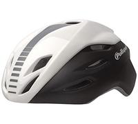 POLISPORT 8739800007 - Casco Aero-R Bicicleta Hombres y Mujeres Ajustable Talla L (58-61cm) con Visera Desmontable y certificación CE en Color Negro Mate/Blanco Brillo/Gris