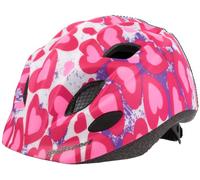 POLISPORT 8740900014 - Casco S Junior Glitter Hearts Premium Bicicleta para Niños Ajustable Talla S (52-56cm) con certificación CE para Ciclismo Monopatín Patinaje en Color Corazones Brillantes