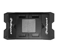 POLISPORT 8982200006 - Alfombrilla de polipropileno plegable con tapete absorbente y bolsillos para herramientas compatible con la mayoría de soportes. Diseño en color negro