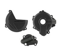 POLISPORT 91004 - Kit de Protección de Tapas de Motor Modelos SHERCO Negro