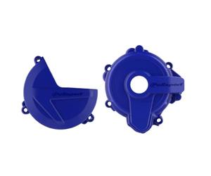 POLISPORT 91005 - Kit de Protección de Tapas de Motor Modelos SHERCO Azul
