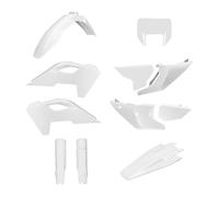 POLISPORT 91647 - Kit completo de plásticos con máscara para HUSQVARNA TE/FE 24'- con ajuste perfecto y calidad OEM para uso off-road, Color Blanco