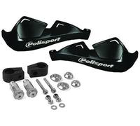 POLISPORT 8305100027 - Paramanos EVOLUTION INTEGRAL 2 puntos de fijación MX-Style fabricado en plástico con kit de montaje incluido compatible con todos los modelos de motocross/enduro en color negro