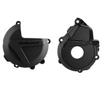 POLISPORT Juego De Protección De Embrague, Encendido Y Tapa De Bomba De Agua - KTM / Husqvarna, negro