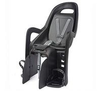 Polisport Groovy CFS - Asiento Infantil para Bicicleta - para niños de 9 y 22 kg - Asiento Infantil para Montaje en portaequipajes - Negro y Gris Oscuro