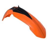 POLISPORT 8573600001 - Guardabarros delantero réplica OEM fabricado en plástico brillante duradero y resistente compatible con motocicletas KTM en color naranja