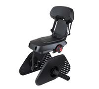 Polisport Guppy Junior AMZ All Black 8636100027 Silla Trasera para Niños Edad 6+, Altura 1,10m+, Máx. 35Kg, Silla Bicicleta Niños, Reposapiés Plegables, Protector De Rueda, para Portaequipajes,Negro