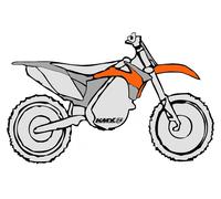 Polisport Juego Plástico Apto An KTM SX 65 16-23 Gas Mc 65 21-23 Naranja/Blanco