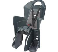 Polisport 8631500005 - Silla Trasera KOOLAH CFS para Bicicleta con Ruedas de 26'' a 29'' Apta para niños con un Peso de 9 a 22Kg con Anclaje en el portaequipajes en Color Gris Oscuro/Plata