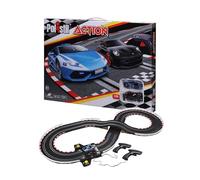 Polistil Action - Pista Eléctrica con 2 Coches de Slot Lamborghini Huracan Policía y Porsche 911 GT3, Escala 1:43, Circuito de 3,08 m de Longitud, Licencias Oficiales, Edad Recomendada 8+ Años